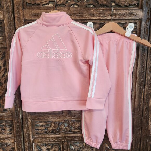 Adidas Tracksuit, Pink, Size 2T, NWT - Picture 5 of 6